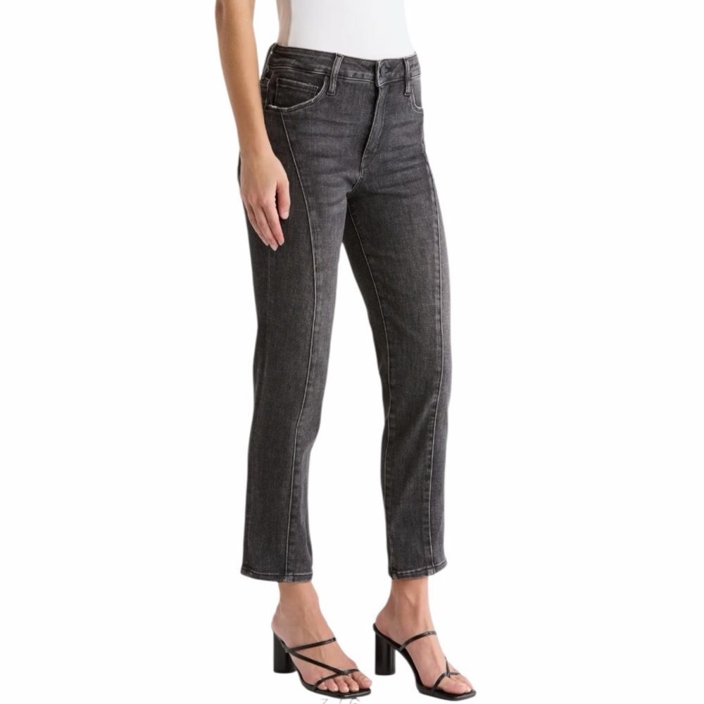 NEW KUT FROM THE KLOTH reese high waist ankle straight leg jeans in black 14